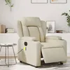 Image de vidaXL Fauteuil de massage inclinable électrique crème similicuir 3204538