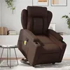 Image de vidaXL Fauteuil de massage, relaxation similicuir marron
