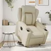 Image de Fauteuil inclinable électrique crème similicuir
