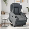 Image de vidaXL stoel électrique similicuir gris