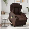 Image de vidaXL Fauteuil de relaxation, massage, inclinable électrique similicuir marron