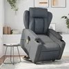 Image de vidaXL Fauteuil de relaxation, massage, inclinable électrique similicuir gris