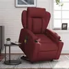 Image de vidaXL Fauteuil inclinable de massage électrique rouge bordeaux 3204569