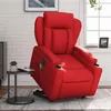Image de vidaXL Fauteuil de relaxation, massage, inclinable électrique similicuir rouge