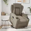 Image de vidaXL Fauteuil de relaxation, massage, inclinable électrique similicuir cappuccino