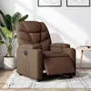 Image de vidaXL Fauteuil réglable électrique tissu marron