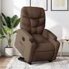 Image de vidaXL stoel électrique réglable tissu marron