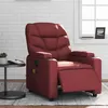 Image de vidaXL Fauteuil de massage, relaxation électrique similicuir bordeaux