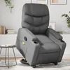 Image de vidaXL Fauteuil de massage, relaxation similicuir gris