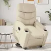 Image de vidaXL Fauteuil de relaxation, massage, inclinable électrique similicuir crème