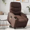Image de vidaXL Fauteuil de relaxation, massage, inclinable électrique similicuir marron