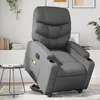 Image de vidaXL Fauteuil de relaxation, massage, inclinable électrique similicuir gris