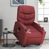 Image de vidaXL Fauteuil de relaxation, massage, inclinable électrique similicuir bordeaux