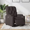 Image de vidaXL Fauteuil réglable électrique tissu marron foncé