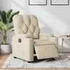 Image de vidaXL Fauteuil réglable électrique tissu crème