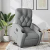 Image de vidaXL stoel électrique réglable tissu gris clair