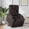 Image de vidaXL stoel électrique tissu marron foncé