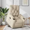 Image de vidaXL stoel électrique réglable tissu crème
