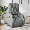 Image de vidaXL Fauteuil de relaxation, massage, inclinable électrique réglable tissu gris clair