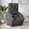 Image de vidaXL Fauteuil de relaxation, massage, inclinable électrique réglable tissu gris foncé