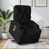 Image de vidaXL Fauteuil de relaxation, massage, inclinable électrique réglable tissunoir