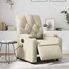Image de vidaXL Fauteuil de massage inclinable électrique crème similicuir 3204766