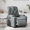 Image de vidaXL Fauteuil de massage, relaxation électrique similicuir gris