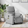 Image de vidaXL Fauteuil de massage, relaxation électrique réglable tissu gris clair