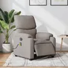 Image de vidaXL Fauteuil de massage, relaxation électrique réglable tissu taupe
