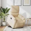 Image de vidaXL stoel électrique réglable tissu crème