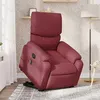 Image de vidaXL Fauteuil de relaxation, massage, inclinable électrique réglable tissu bordeaux