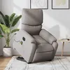Image de vidaXL Fauteuil de relaxation, massage, inclinable électrique réglable tissu taupe