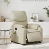 Image de vidaXL Fauteuil de massage, relaxation électrique similicuir crème