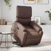 Image de vidaXL Fauteuil de massage, relaxation similicuir marron