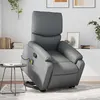 Image de vidaXL Fauteuil de massage, relaxation similicuir gris