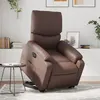 Image de vidaXL stoel électrique similicuir marron