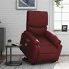Image de vidaXL Fauteuil de relaxation, massage, inclinable électrique similicuir bordeaux