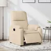 Image de vidaXL Fauteuil réglable électrique tissu microfibre crème