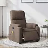 Image de vidaXL Fauteuil de massage, relaxation électrique réglable tissu microfibre marron