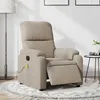 Image de vidaXL Fauteuil de massage, relaxation électrique réglable tissu microfibre taupe