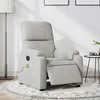Image de vidaXL Fauteuil de massage, relaxation électrique réglable tissu microfibre gris clair