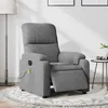 Image de vidaXL Fauteuil de massage, relaxation électrique réglable tissu microfibre gris foncé