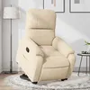 Image de vidaXL Fauteuil de relaxation inclinable tissu microfibre crème
