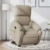 Image de vidaXL Fauteuil de massage, relaxation tissu microfibre taupe