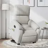 Image de vidaXL Fauteuil de massage, relaxation tissu microfibre gris clair