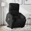 Image de vidaXL Fauteuil de massage, relaxation tissu microfibrenoir