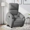 Image de vidaXL stoel électrique réglable tissu microfibre gris foncé