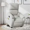 Image de vidaXL Fauteuil de relaxation, massage, inclinable électrique tissu microfibre gris clair