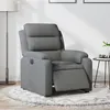 Image de vidaXL Fauteuil électrique réglable tissu gris foncé