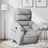 Image de vidaXL Fauteuil de Massage Inclinable, Chaise de Relaxation avec Dossier, Siège avec Accoudoirs, Fauteuil TV de Salle de Séjour, Gris Clair Tissu